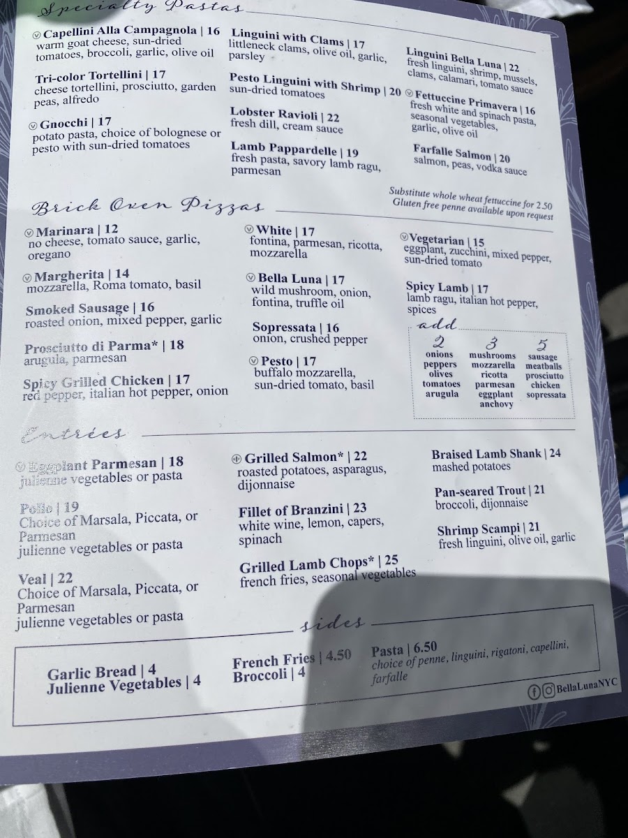 Menu Bella Luna Restaurant-10